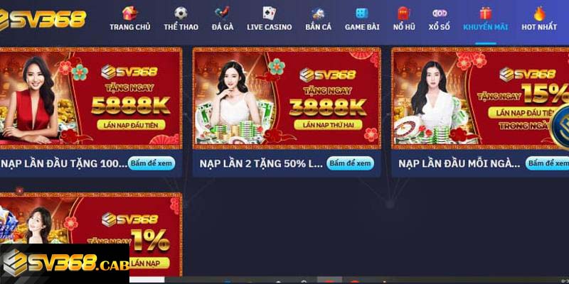 Điều kiện cần để nạp tiền Sv368 thành công
